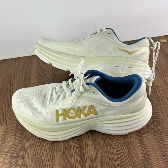 Hoka One One Men's Bondi 8 FTG Frost gold Medium Width brand NEW Size 9.5